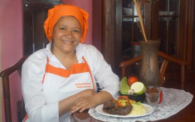 Mirian Alvarado: Ribs de Cerdo en Salsa de Café, con Ratatouille y Puré de Chayota.